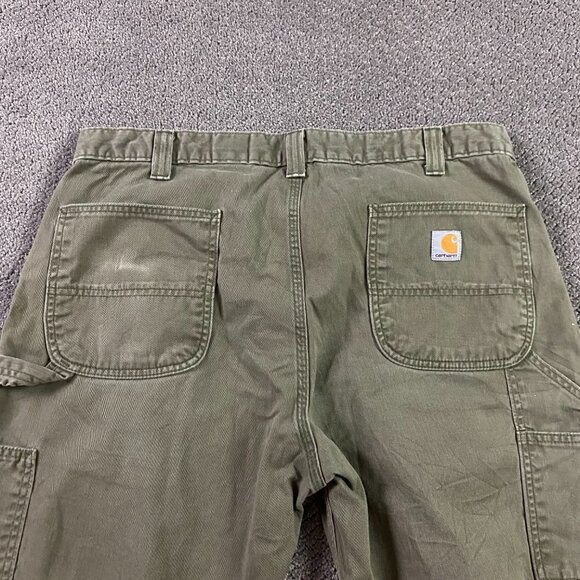 Carhartt B324 ARG Pants Men's 38 x 30 Fits 37.5 x 29 Green Canvas Carpenter - Picture 4 of 16